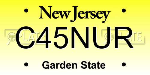 C45NUR New Jersey License Plate