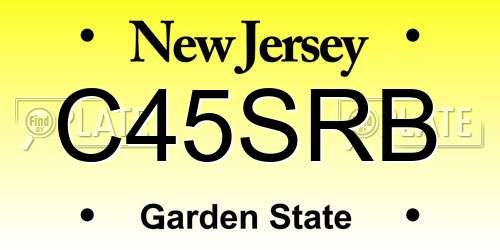 C45SRB New Jersey License Plate