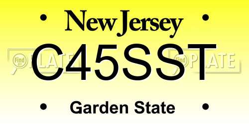 C45SST New Jersey License Plate