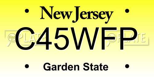 C45WFP New Jersey License Plate