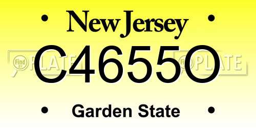 C4655O New Jersey License Plate