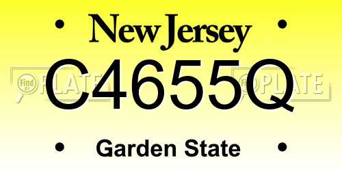 C4655Q New Jersey License Plate