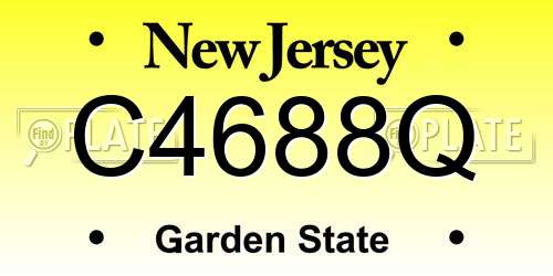 C4688Q New Jersey License Plate
