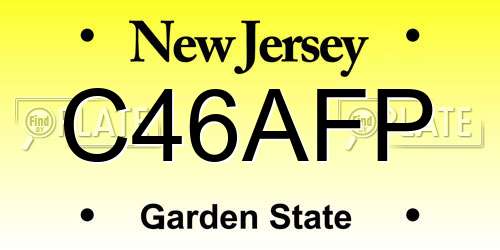 C46AFP New Jersey License Plate