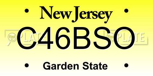C46BSO New Jersey License Plate