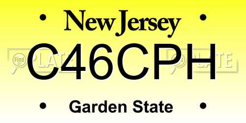 C46CPH New Jersey License Plate