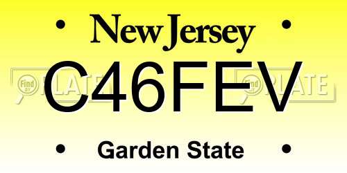 C46FEV New Jersey License Plate