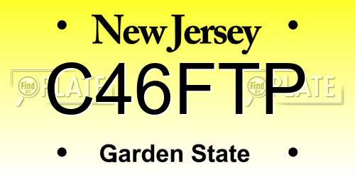 C46FTP New Jersey License Plate