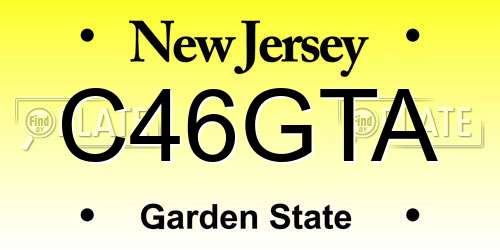 C46GTA New Jersey License Plate