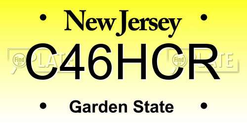 C46HCR New Jersey License Plate