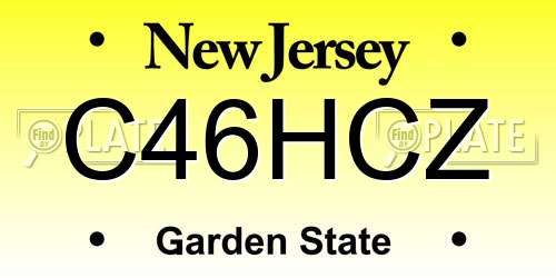C46HCZ New Jersey License Plate