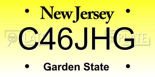 C46JHG New Jersey License Plate