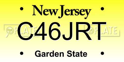 C46JRT New Jersey License Plate