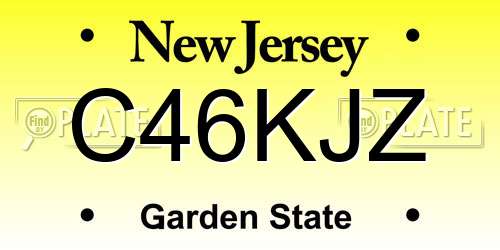 C46KJZ New Jersey License Plate