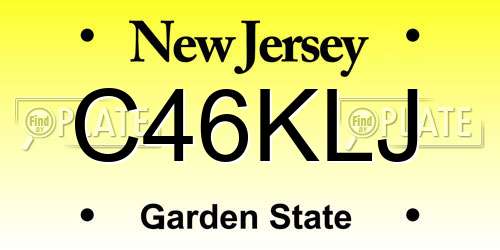 C46KLJ New Jersey License Plate