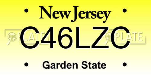 C46LZC New Jersey License Plate