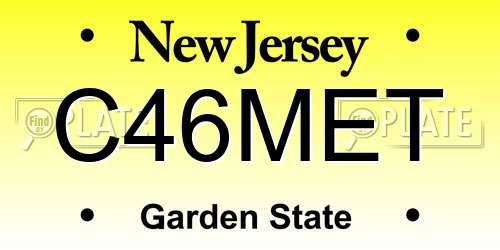 C46MET New Jersey License Plate