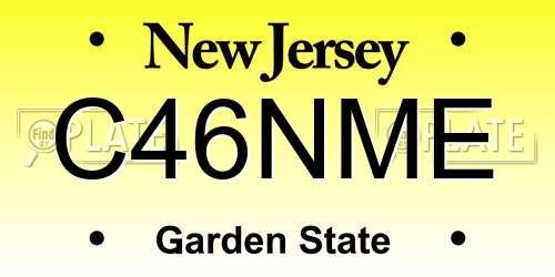 C46NME New Jersey License Plate