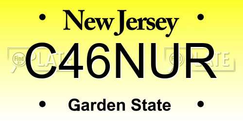 C46NUR New Jersey License Plate