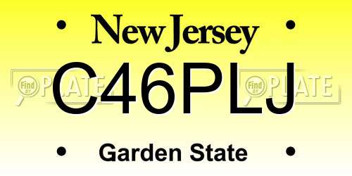 C46PLJ New Jersey License Plate