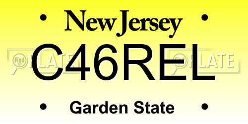 C46REL New Jersey License Plate