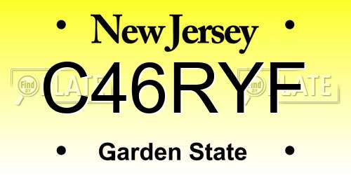 C46RYF New Jersey License Plate