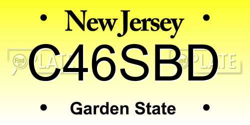 C46SBD New Jersey License Plate