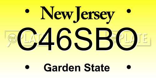 C46SBO New Jersey License Plate