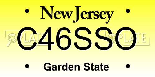 C46SSO New Jersey License Plate