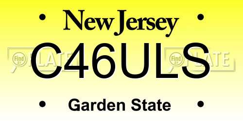 C46ULS New Jersey License Plate