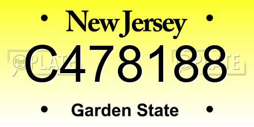 C478188 New Jersey License Plate