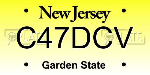 C47DCV New Jersey License Plate