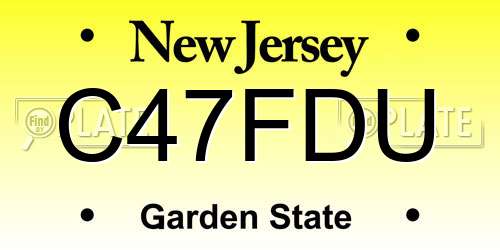 C47FDU New Jersey License Plate