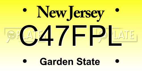 C47FPL New Jersey License Plate