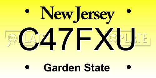 C47FXU New Jersey License Plate