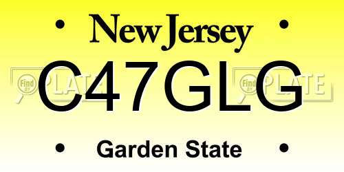 C47GLG New Jersey License Plate