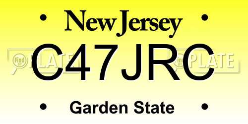 C47JRC New Jersey License Plate
