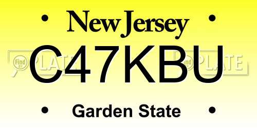 C47KBU New Jersey License Plate