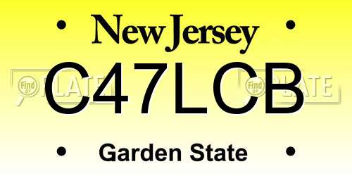 C47LCB New Jersey License Plate