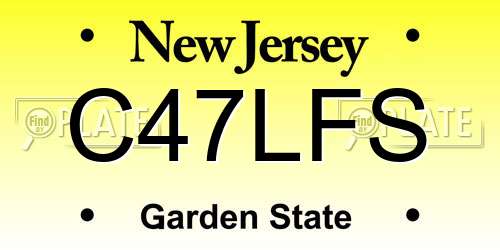 C47LFS New Jersey License Plate