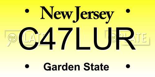 C47LUR New Jersey License Plate