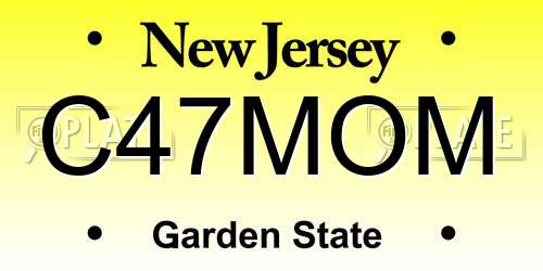 C47MOM New Jersey License Plate