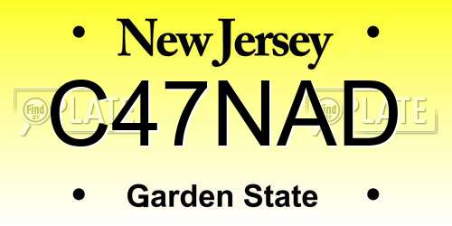 C47NAD New Jersey License Plate