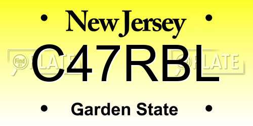 C47RBL New Jersey License Plate