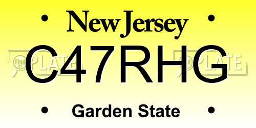 C47RHG New Jersey License Plate
