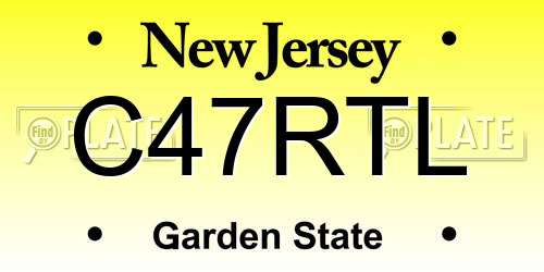 C47RTL New Jersey License Plate