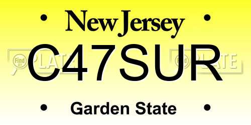 C47SUR New Jersey License Plate