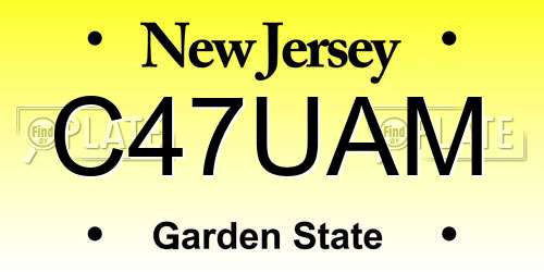 C47UAM New Jersey License Plate