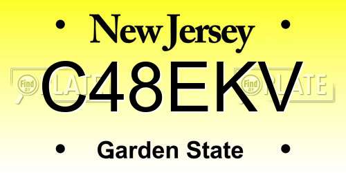 C48EKV New Jersey License Plate