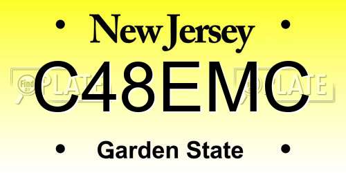 C48EMC New Jersey License Plate